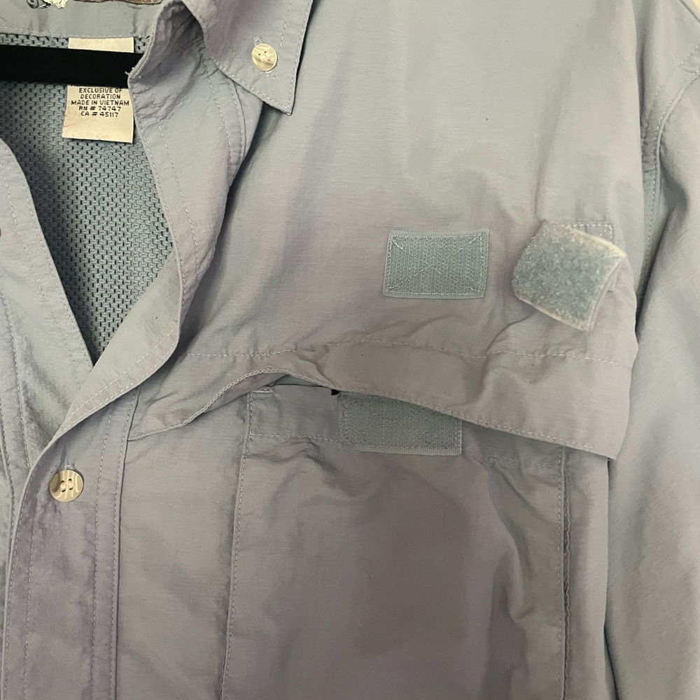 Sportsman Light Blue Button-Up Fishing Shirt - Picture 5 of 12